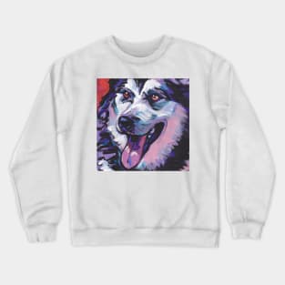 Alaskan Malamute bright colorful pop art Crewneck Sweatshirt